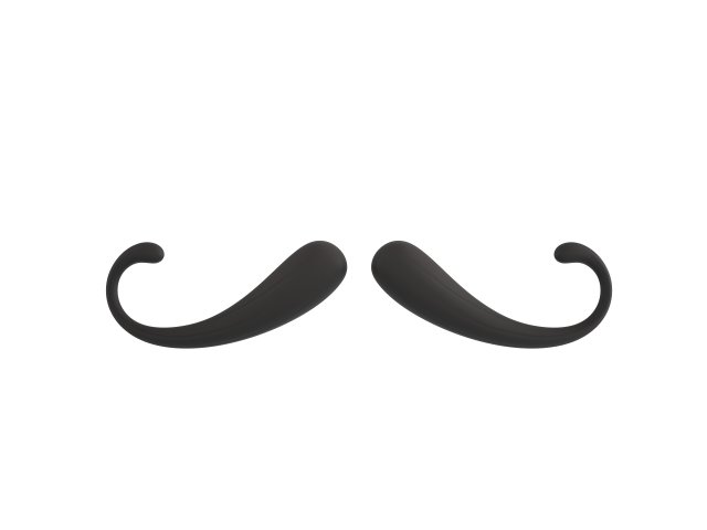 mustache 07 Model 3D .c4d .max .obj .3ds .fbx .stl .blend 