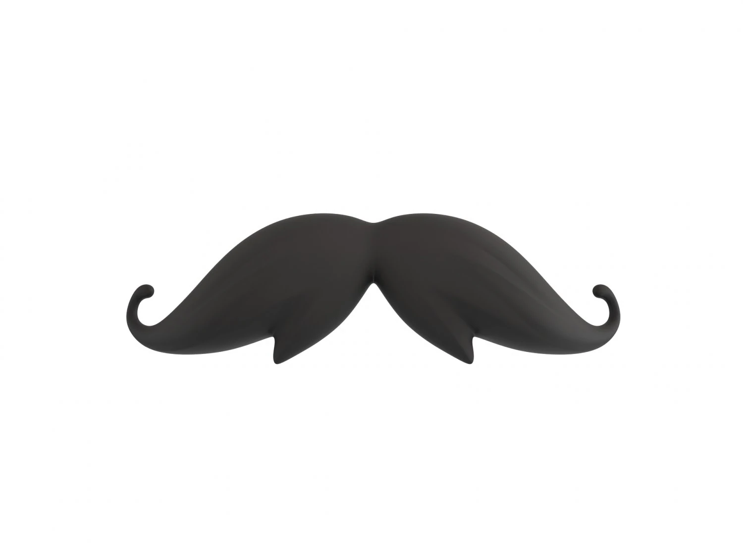 mustache 08 3D Model .c4d .max .obj .3ds .fbx .stl .blend 