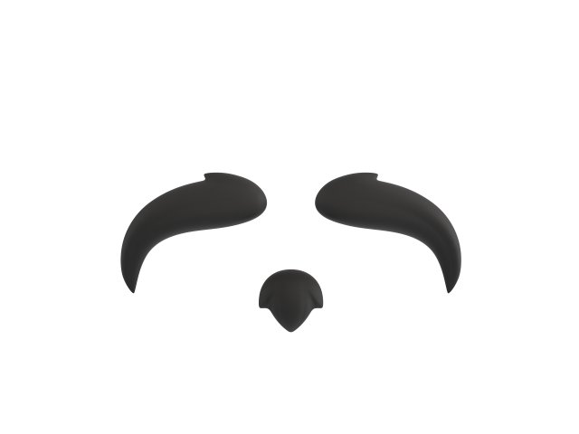 mustache 14 Model 3D .c4d .max .obj .3ds .fbx .stl .blend 