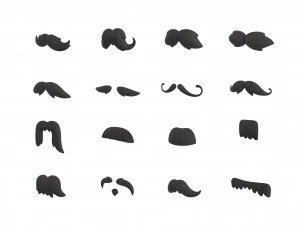 mustache pack 3D Model
