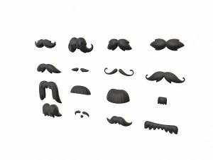 mustache pack 3D Model