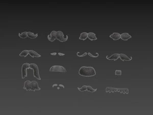 mustache pack 3D Model