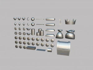 low poly reward item pack 3D Model