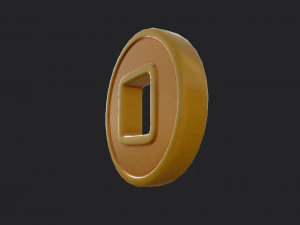 중국 동전 3D 모델