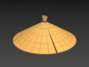 chinese conical hat 3D Model