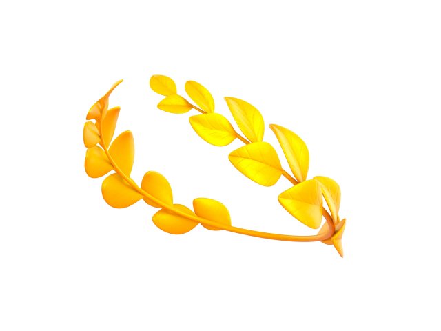 gold laurel wreath 3D 모델 .c4d .max .obj .3ds .fbx .stl .blend 