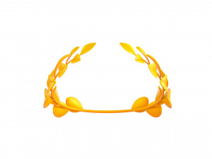 gold laurel wreath 3D 모델