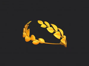 gold laurel wreath 3D Model