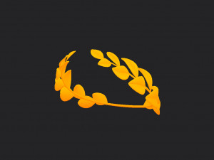 gold laurel wreath 3D 모델