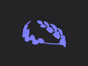 gold laurel wreath 3D 모델