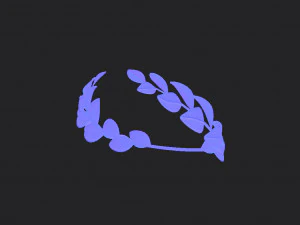 gold laurel wreath 3D Model