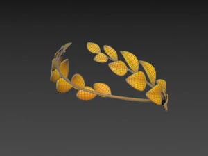 gold laurel wreath 3D Model