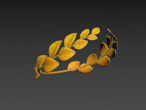 gold laurel wreath 3D 모델