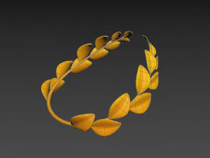 gold laurel wreath 3D Model
