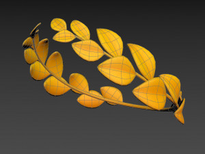 gold laurel wreath 3D 모델