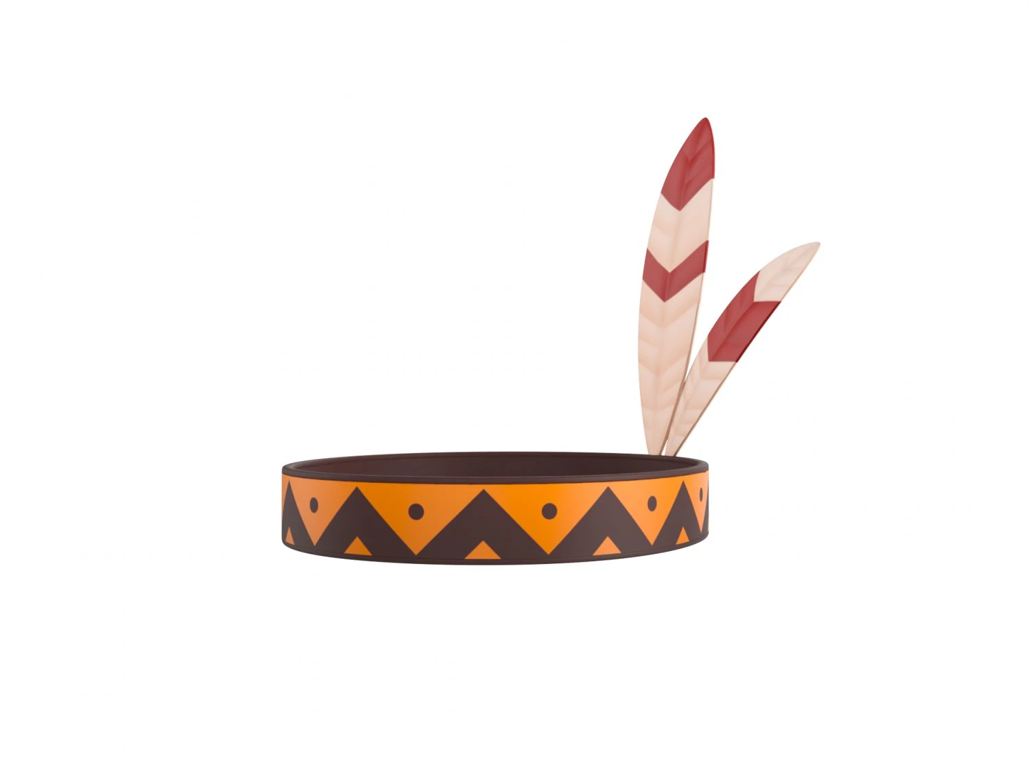 native american headband 3D Model .c4d .max .obj .3ds .fbx .stl .blend 