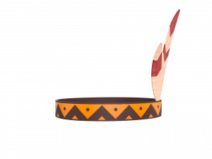 native american headband Modèle 3D