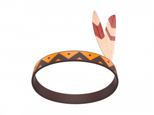 native american headband Modèle 3D
