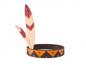 native american headband Modèle 3D