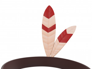 native american headband Modèle 3D