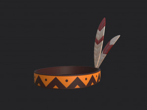 native american headband Modèle 3D