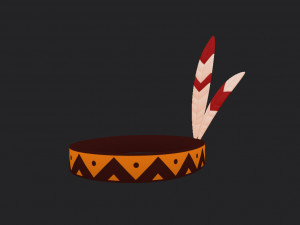 native american headband Modèle 3D