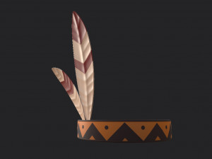 native american headband Modèle 3D