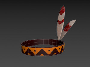 native american headband Modèle 3D