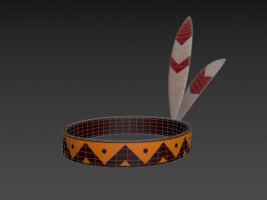 native american headband Modèle 3D
