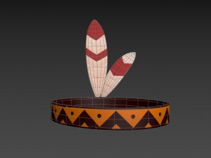 native american headband Modèle 3D