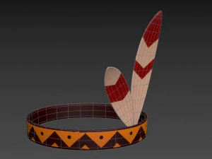 native american headband 3D Model
