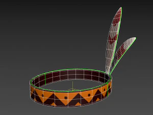 native american headband 3D Model