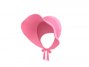 pink bonnet hat 3D Модель