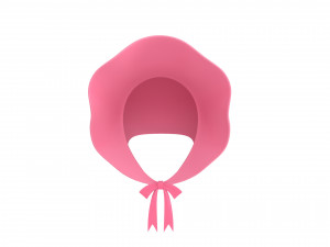 pink bonnet hat 3D Model