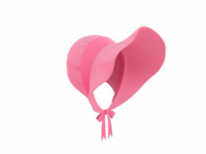 pink bonnet hat 3D Model