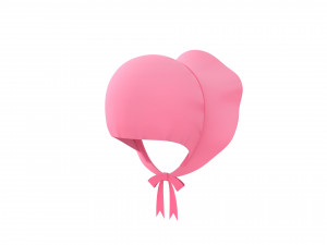 pink bonnet hat 3D Model
