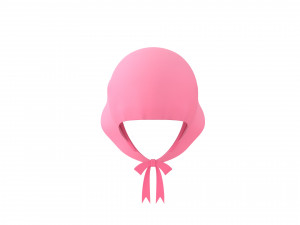 pink bonnet hat 3D Model