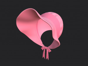 pink bonnet hat 3D Model
