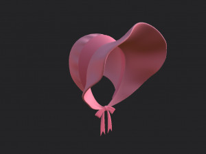 pink bonnet hat 3D Model
