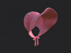 pink bonnet hat 3D Model