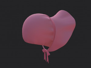pink bonnet hat 3D Model