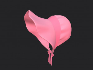 pink bonnet hat 3D Model