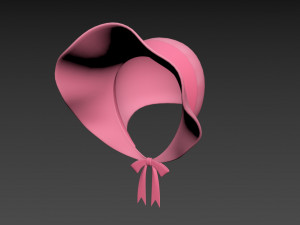 pink bonnet hat 3D Model