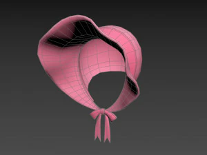 pink bonnet hat 3D Model