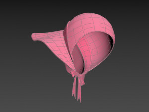pink bonnet hat 3D Model