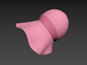 pink bonnet hat 3D Model