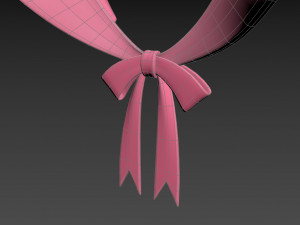 pink bonnet hat 3D Model