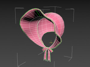 pink bonnet hat 3D Model