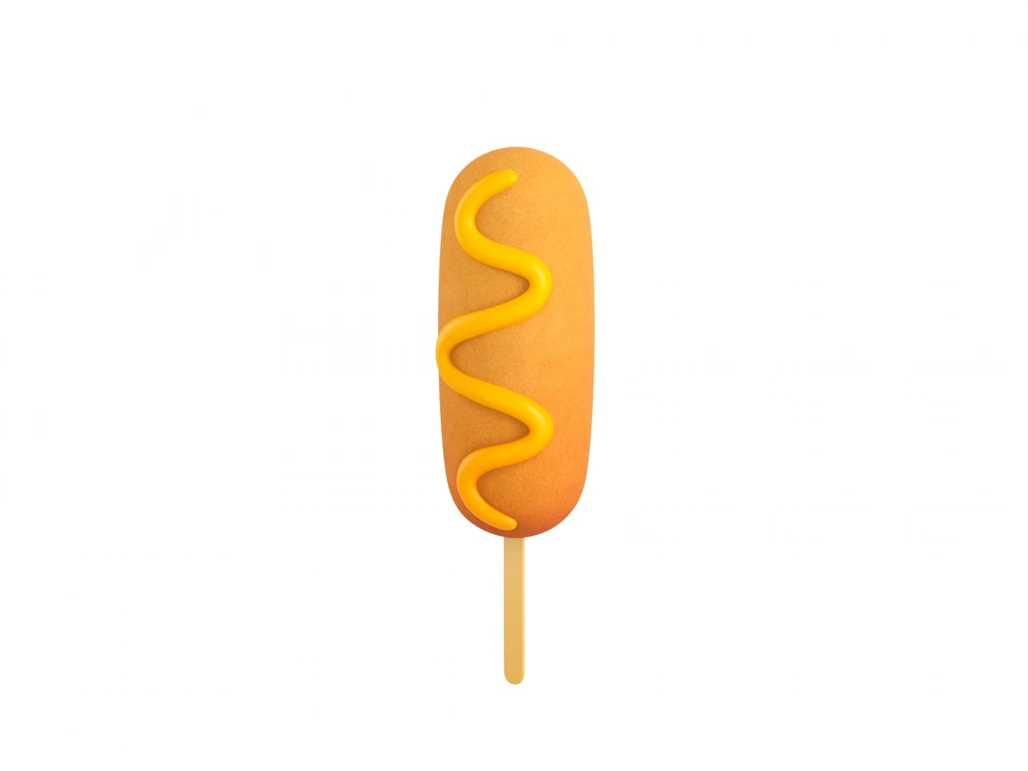 corn dog 3D Model .c4d .max .obj .3ds .fbx .stl .blend