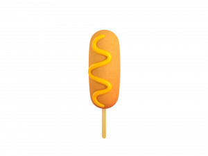 corn dog 3D Model